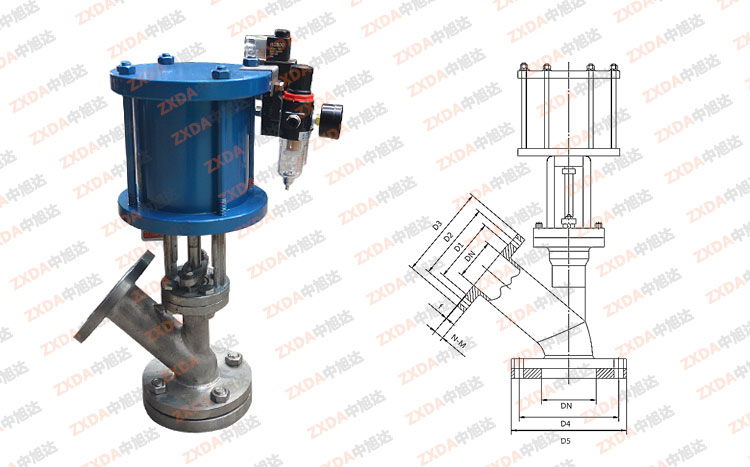 氣動上展式放料閥結構圖 氣動上展式放料閥結構圖