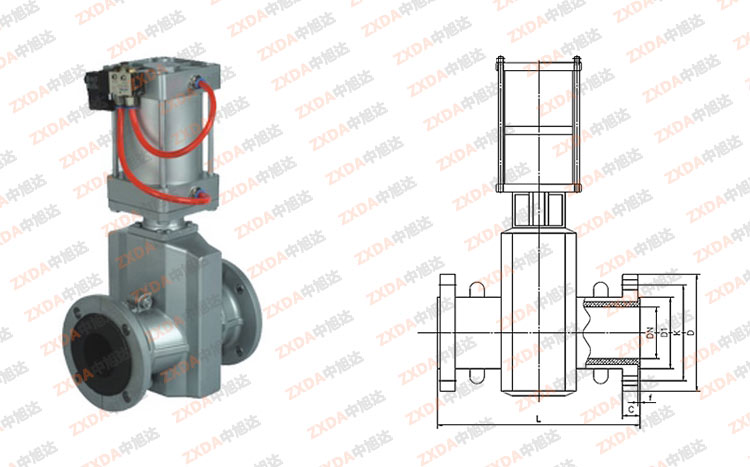 氣動鋁合金管夾閥結(jié)構(gòu)圖 氣動鋁合金管夾閥結(jié)構(gòu)圖