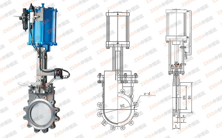 氣動刀閘閥結(jié)構圖